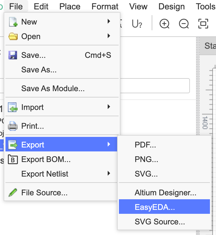 Export as EasyEDA Format